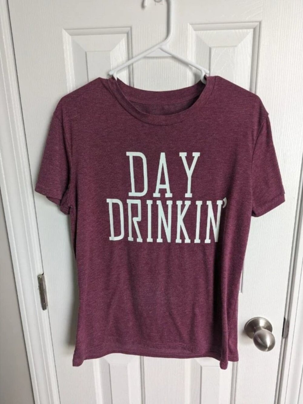 Day Drinkin' t shirt short sleeve pink maroon womens winery brewery